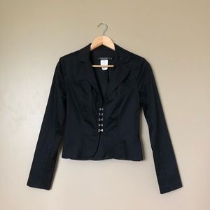 {Rampage} Black Classic Hook Closure Blazer Suit